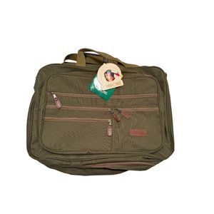 Cherokee Navigator Collection Green Travel Bag Canvas Tote Multi Pockets NEW